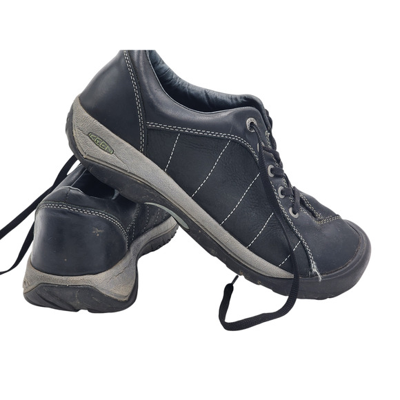 KEEN Shoes Hiking Women 10.5 Black Leather Comfort Durable Lace Up Sneakers 5322 - Picture 8 of 16